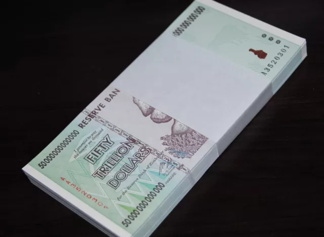 3X Zimbabwe 50 Trillion Dollars | Uncirculated | 2008 Aa | 100% Genuine!