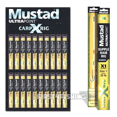 Mustad Carp X Ready Tied Hair Rigs - Barbel Bream Tench Coarse Fishing Tackle