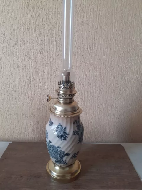 lampe a pétrole ancienne en faience