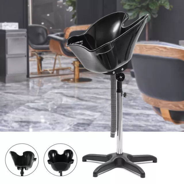 Lavabo trasero móvil peluquería lavabo ¡altura y ángulo ajustables!