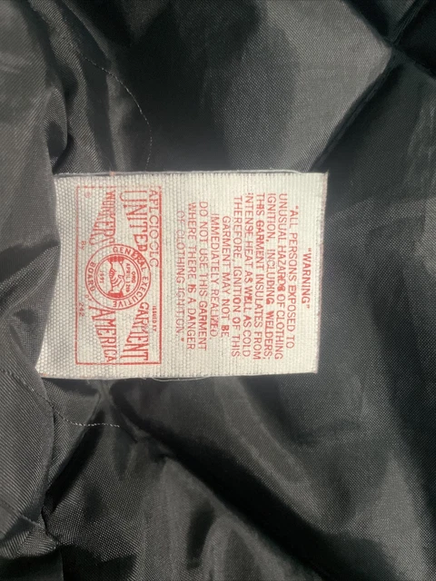 Vintage 1989 Carhartt Blue Work Vest Insulated Quilted Zip Made In USA 8
