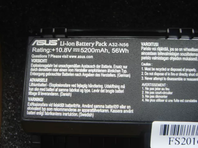 Batterie D'ORIGINE ASUS A31-N56 A32-N56 A33-N56 NEUVE Genuine Original