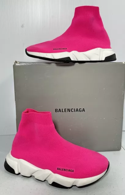 Balenciaga Hi Speed Sock Sneakers Pink Children's Size EU 29-30 US 12-12.5