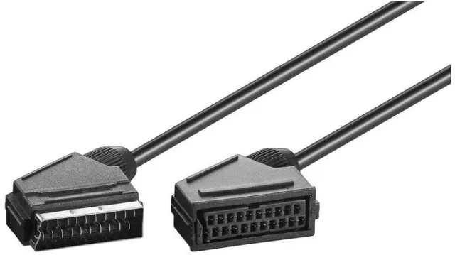 Cable Alargador Macho - Hembra Scart Euroconector 5 Metros