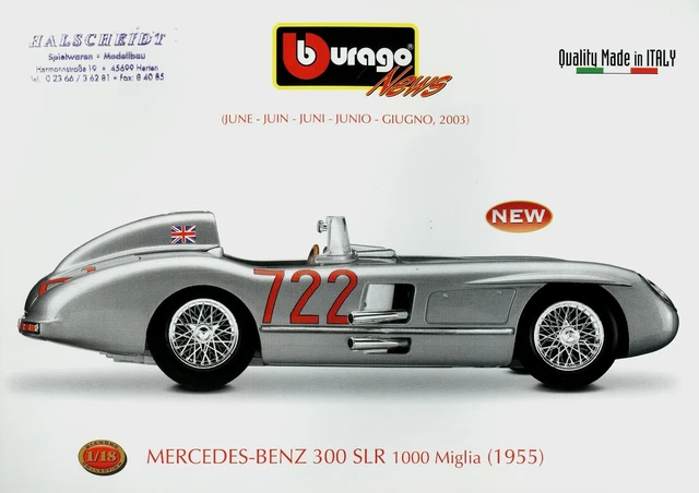 Slr Range Rover BBURAGO PROSPEKT 2003 6/03 brochure model cars 300 SLR Mini Cooper ...