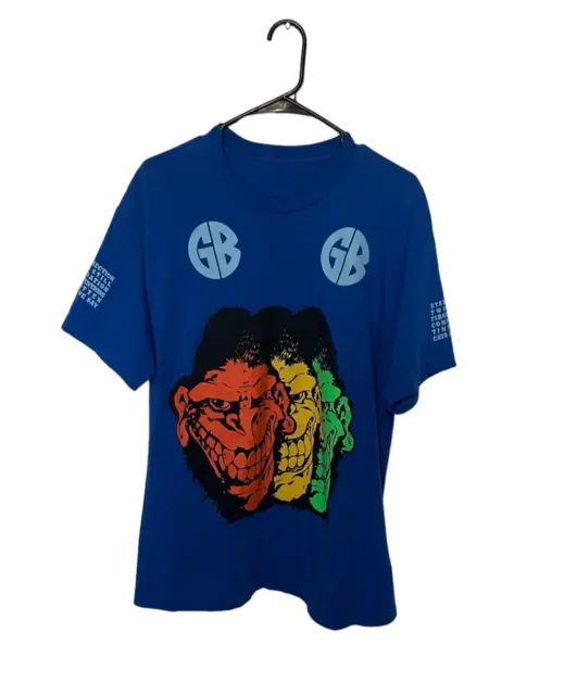 Gorilla Biscuits Shirt Mens Large Blue NYHC Hardcore Punk Start Today Concert