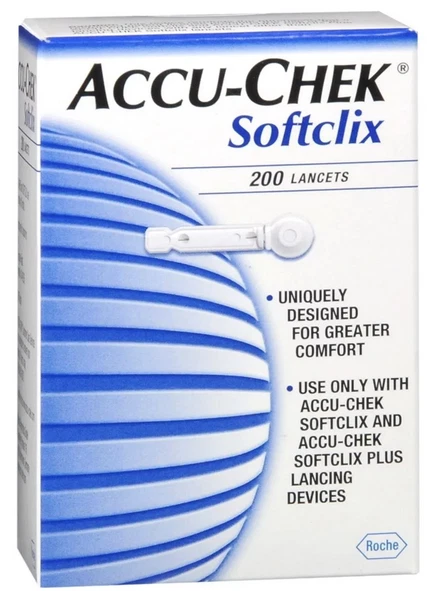 Accu-Chek Softclix Jumbo Caja De 200 Lancetas - Diseñado para Mayor Comodidad