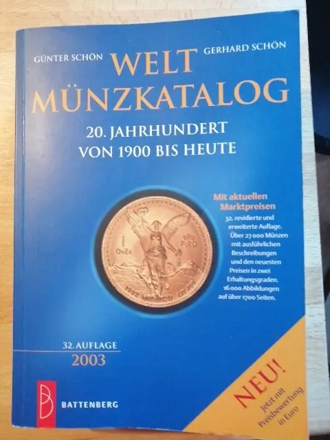 Weltmünzkatalog 2003, 32. Auflage, Battenberg, gebraucht Top