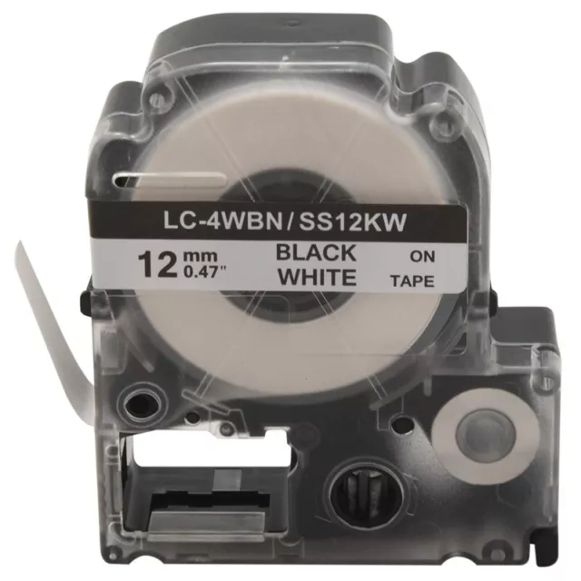 5 Pack Replace 4WBN LC 4WBN9(SS12KW) Label Tapes for LabelWorks B6Z2