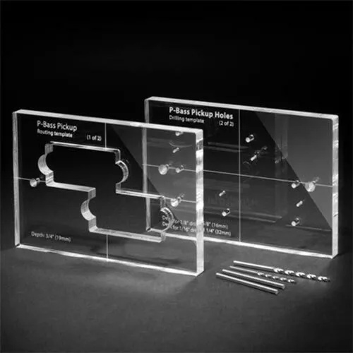 Routing Template Set - Precision Bass Pickup - Clear Acrylic/Perspex P.Bass