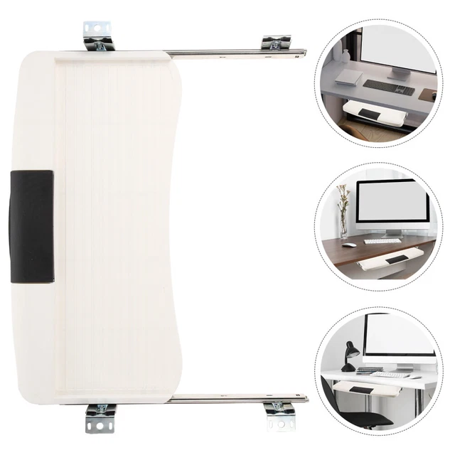 KEYBOARD TRAY UNDER Desk Slide Computer Under-counter Mouse £29.90 ...