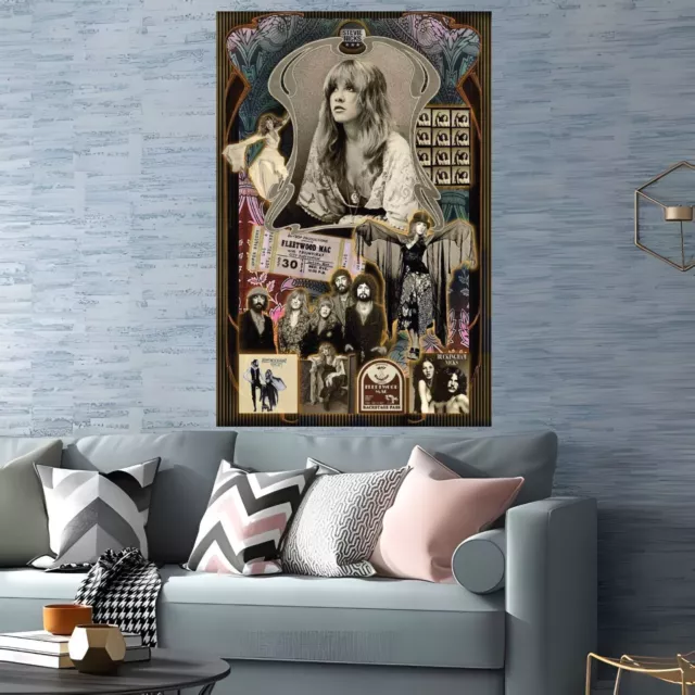 Fleetwood Mac Collage G Canvas Framed Prints Home Office Decor Pop Wall Art Uk