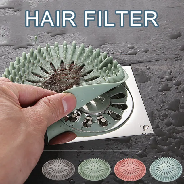 Cubiertas de drenaje de ducha atrapadoras de pelo protector de silicona duradero tapón para el cabello