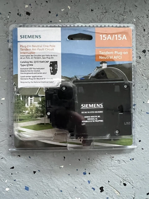 Siemens Plug-On Neutral One Pole Tandem Arc-Fault Circuit Interrupter 20A/20A