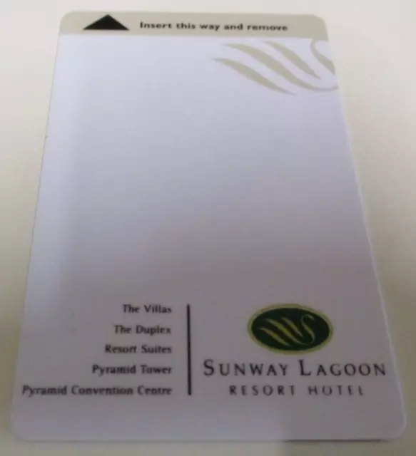 Sunway Lagoon Resort Hotel - Room Key - Plastic Card - Kuala Lumpur - Malaysia