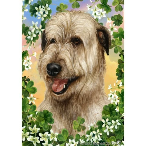 Clover House Flag - Wheaten Irish Wolfhound 31330