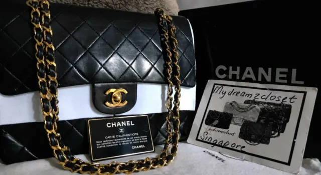 CHANEL VINTAGE BLACK Medium Classic Double Flap Bag 24k GHW *6series*  $7,799.00 - PicClick