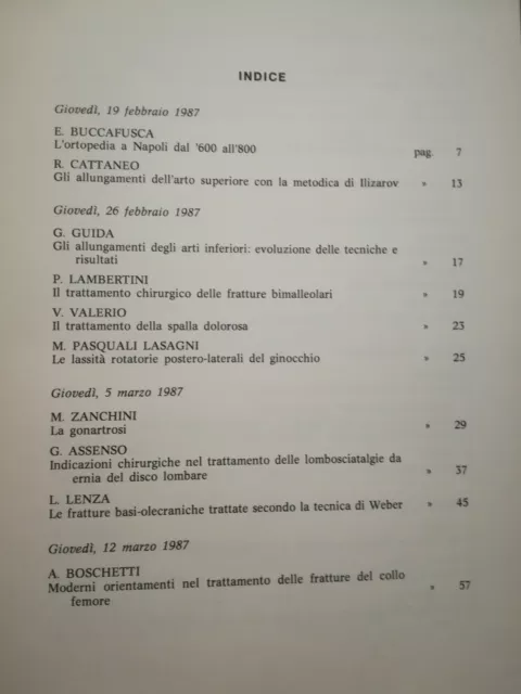 1° Corso Di Aggiornamento Trimestrale In Ortiopedia E Traumatologia 19/2/21/5/87 3