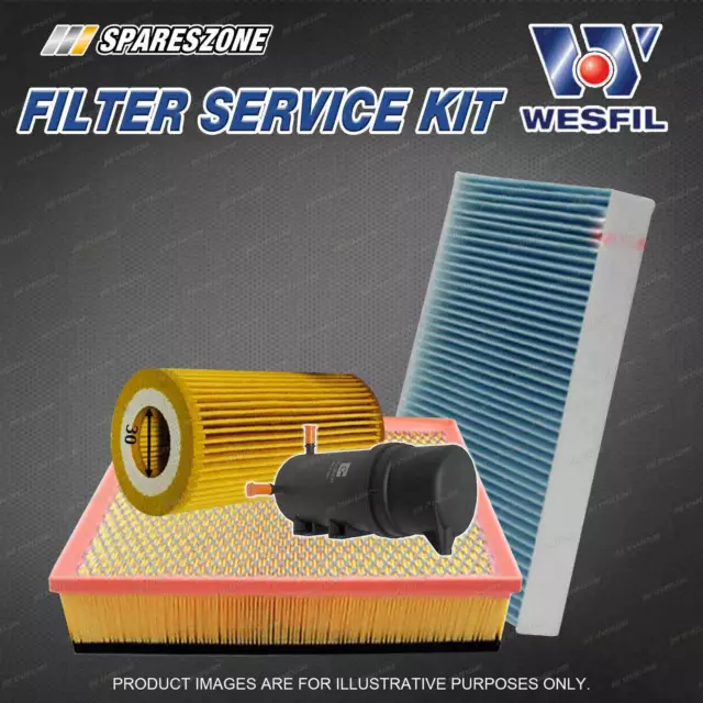 Wesfil Oil Air Fuel Cabin Filter Service Kit for Volkswagen Amarok 2H 3.0L V6