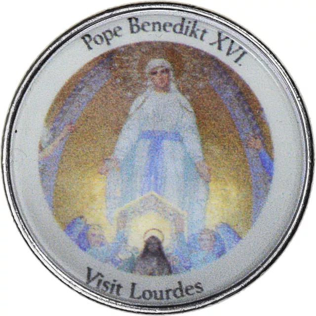 [#388358] Italy, Token, Benoit XVI, Visite de Lourdes, AU, Cupronic, kel