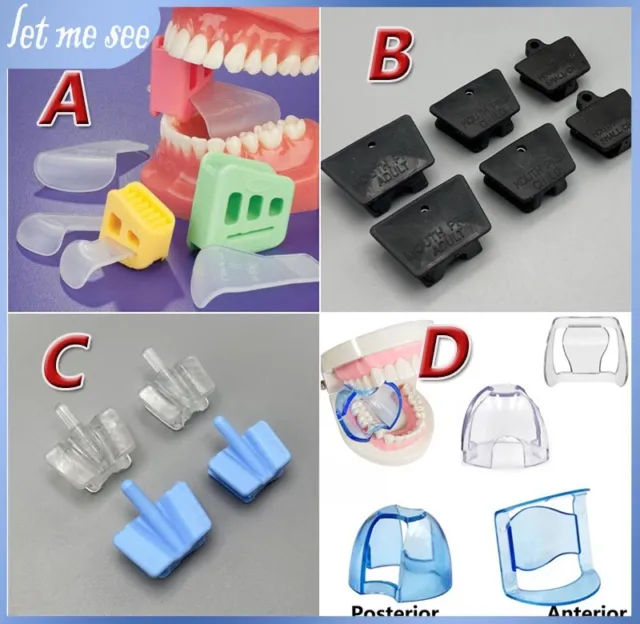 Dental Cheek Retractor Bite Block Mouth Expander Prop Bite Block Opener 4 Types