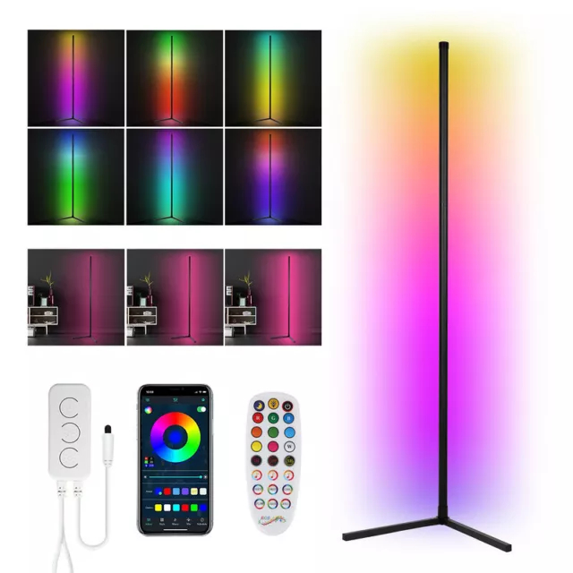 LED Stehleuchte RGB 7W Dimmbar Farbig Stehlampe Lichtsäule Standleuchte