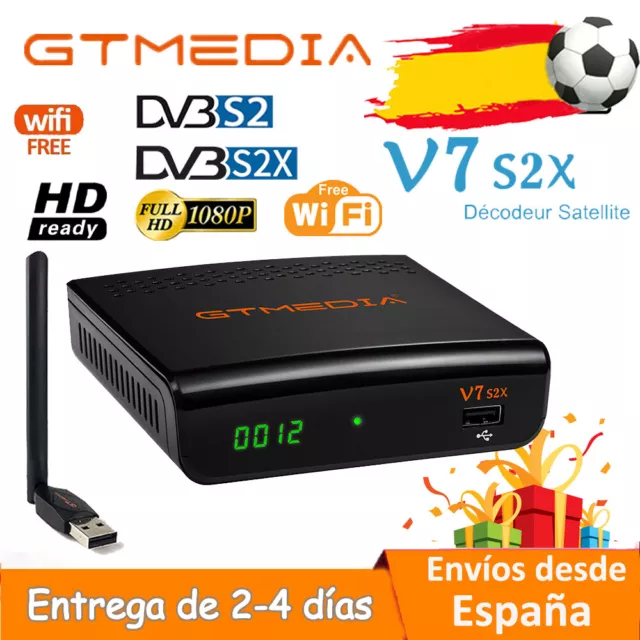 GTMEDIA V7S2X (Nuevo V7S) DVB-S2/S2X Sat Receptor USB PVR HDMI FullHD 1080P WIFI