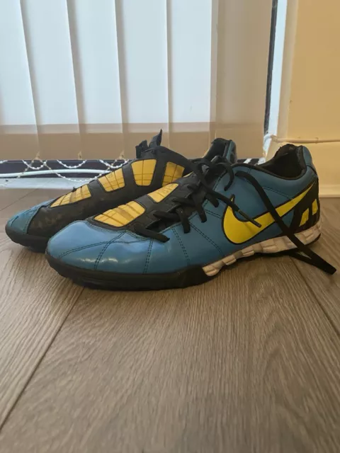 NIKE T 90 Blue And Yellow Astro turf football boots Uk Size 9 Worn Used 19.99 PicClick UK