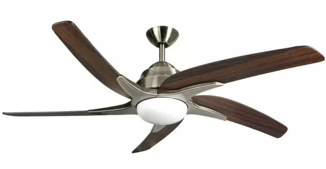 Fantasia Viper Plus 44in Ceiling Fan LED Light Antique Brass Oak Blade 116035