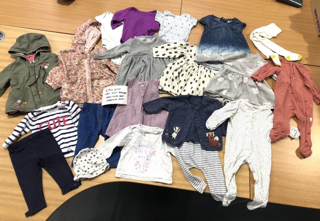 girls age 6-9 months bundle Next M&S dress cardigan coat sleepsuits outfits tops