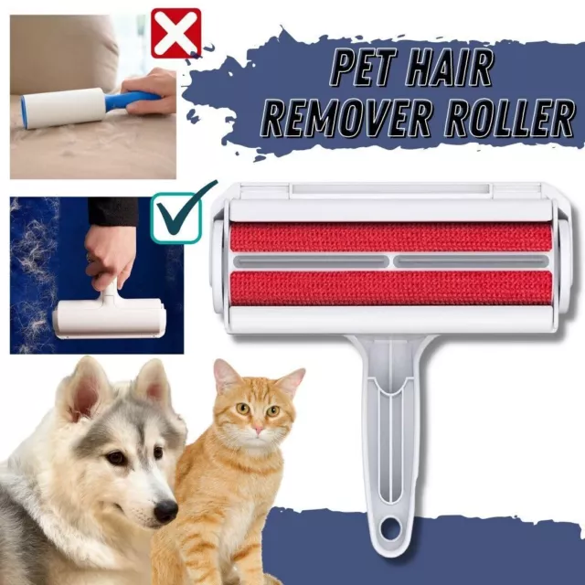 Pet Hair Remover Lint Roller Fur Removal Tool Cleaning Brush for Car & Furniture