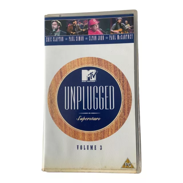 1998 MTV SAMPLE unplugged superstars (vol 3) music VHS video tape PG elton