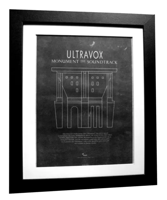 ULTRAVOX+Monument++POSTER+AD+RARE ORIGINAL 1983+FRAMED+EXPRESS GLOBAL SHIP