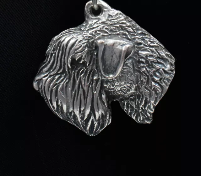 Soft-coated Wheaten Terrier, silver covered necklace, high qauality Art Dog 3