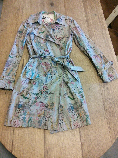 ORIGINAL MANTEAU TRENCH DESIGUAL Taille F 36 I 40 EN TRES BON ETAT