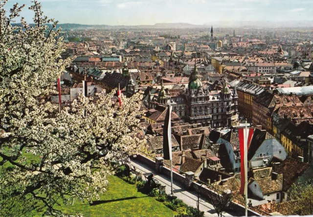 12/Postkarte - Graz / Blick vom Schloßberg