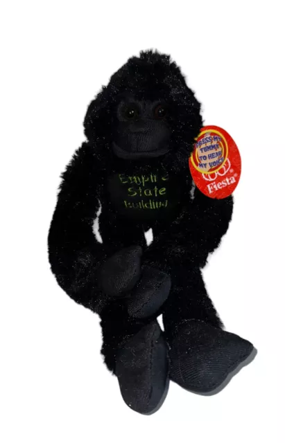 NWT Plush Fiesta Black Gorilla With Sound Empire State Building Emblem