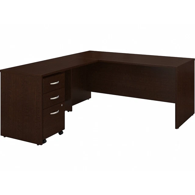 Bush Business Furniture Series C 66"W L-Shaped Desk with 48"W Return and Mobile