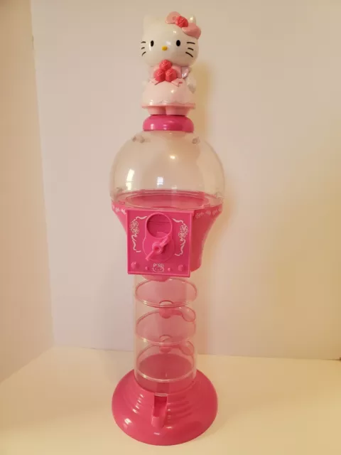 Hello Kitty Pink Gumball Machine Kawaii Coin Bank Sanrio Co 22" Tall 1997 *Marks