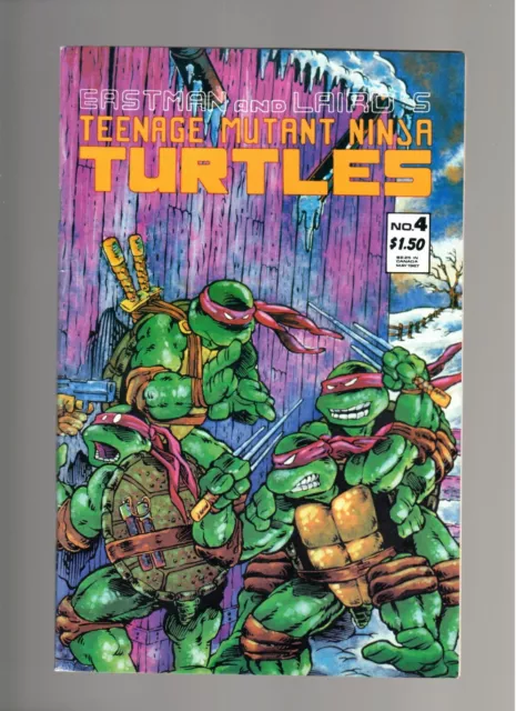 Teenage Mutant Ninja Turtles # 4 ( 1987 )  Rare 2Nd Print Error! Mirage Studios