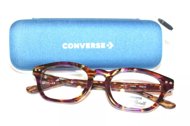 New Converse Jack Purcell P015 Uf Purple Eyeglasses Rx Frames 48-20-140 W/ Case