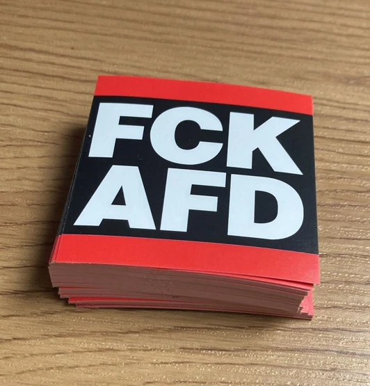 FCK AFD FCKAFD Sticker Aufkleber Anti AFD Demo gegen Rechts 5,5x5,5cm 25 50 100 EUR 2,99