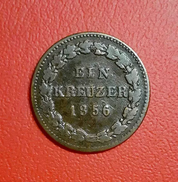 1 Kreuzer, 1856, Nassau, Adolph