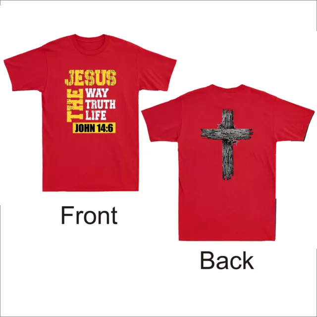 Jesus The Way Truth Life John 14:6 Christian Bible Verse Vintage Men's T-Shirt