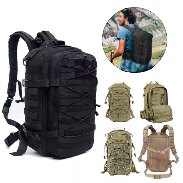 25L Tactical Molle Shoulder Backpack Outdoor Rucksack Camping Travel Hiking Bag