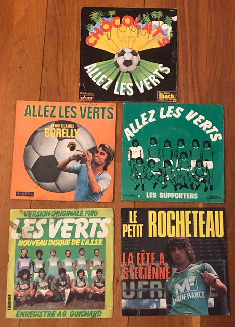 Drapeau Palmarès ASSE Saint-Étienne 1977 Rare Avec Badge Et Billet Du Match - Bon état Général, Collector