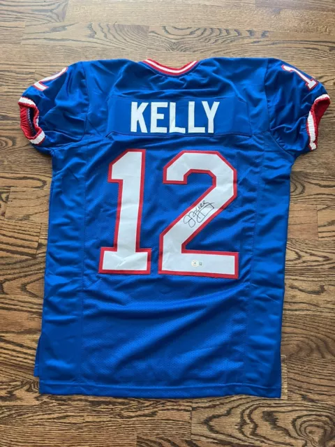 Jim Kelly Buffalo Bills Signed Custom Jersey Autographed #12  Beckett Coa