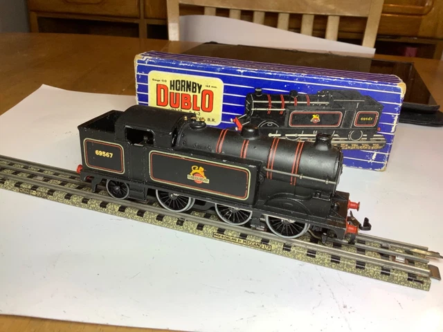 Hornby Dublo 3 Rail EDL17 BR 0-6-2 N2 Tank Loco 69567 Serviced/Remaged
