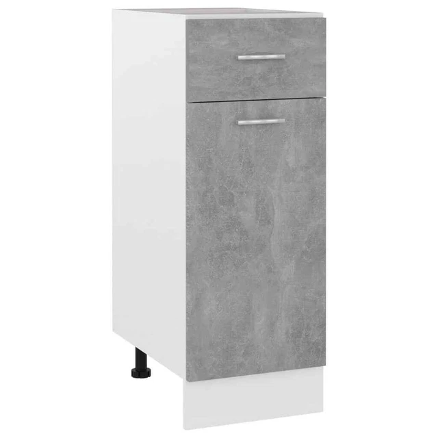 Armoire de plancher à tiroir Gris béton 30x46x81,5 cm Aggloméré