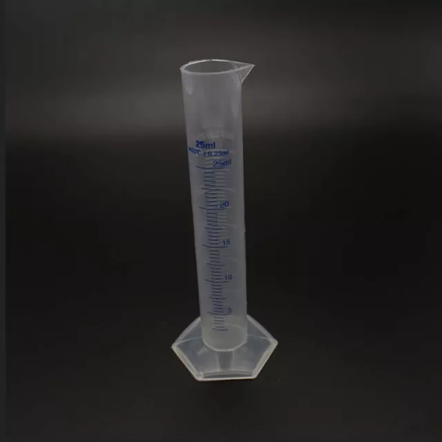 Plastic Measuring Cylinder Trial Liquid Tube Laboratory Graduated Jar Test ToolH 3